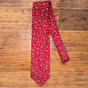 Woodward Holiday Santa Christmas Tree Necktie, silk